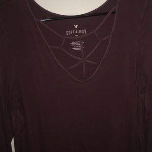 Maroon/purple long sleeve shirt